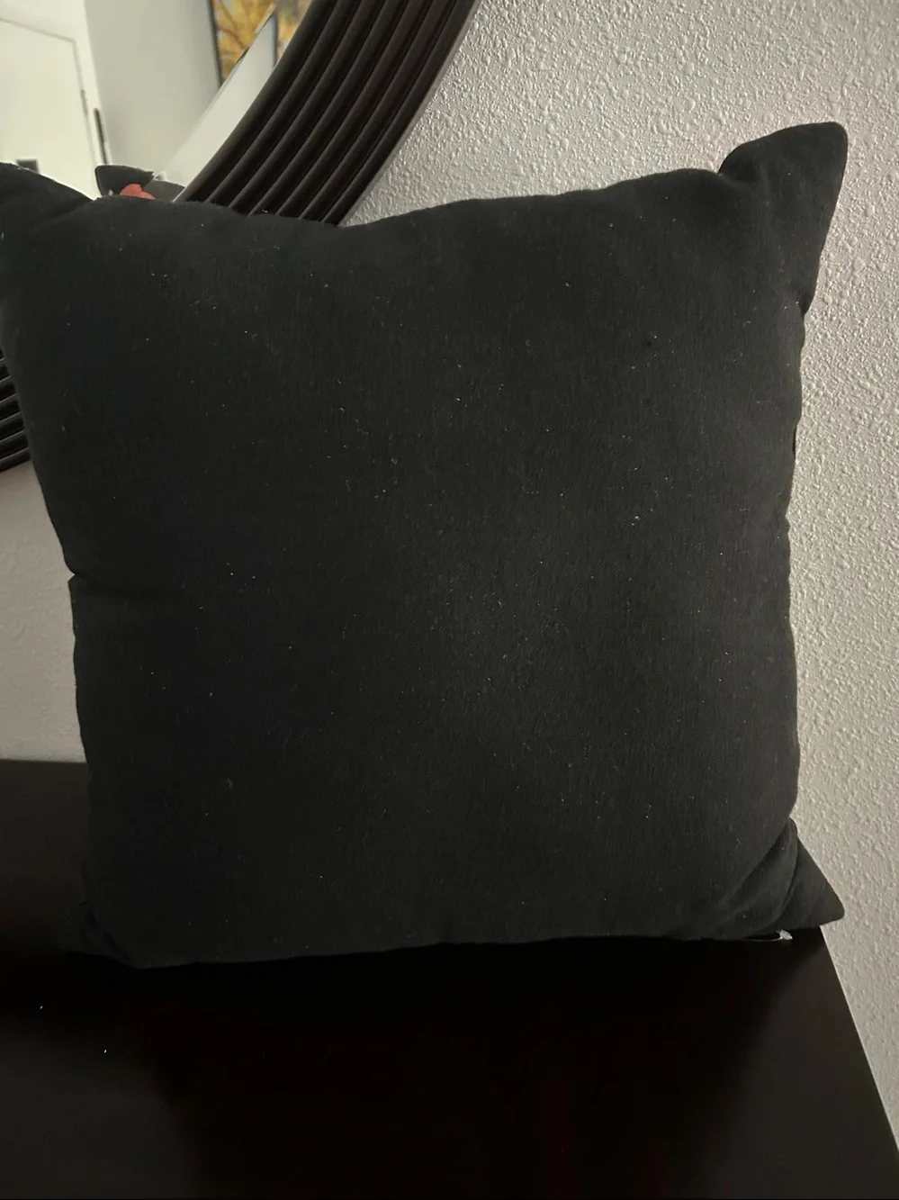 NWOT Haunted House Halloween Throw Pillow / Black Velvet Accents